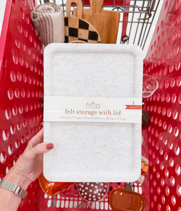 lot 40838 image: Felt Storage Box with Lid, 2 Pack