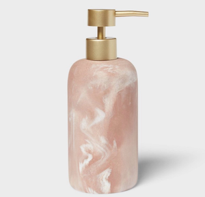 lot 40853 image: Pink Quartz Resin Soap Dispenser