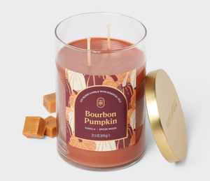lot 40857 image: Bourbon Pumpkin Soy Blend Candle