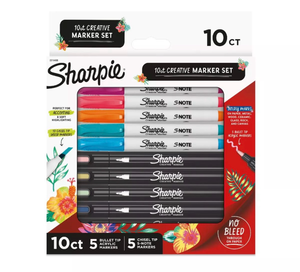 lot 40886 image: Sharpie Creative Marker Set 10-Count Mixed Tips