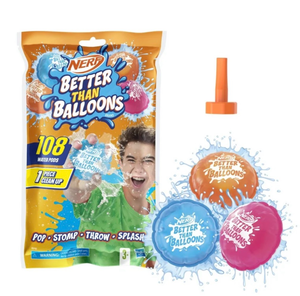 lot 40906 image: Nerf Better than Balloons Brand Water Toys, 108 Pods, Easy 1 Piece Clean up, Ages 3