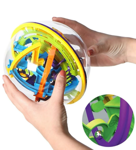 lot 40909 image: Obstacle Maze Puzzle Game - Large ABS Plastic Brain Teaser Toy with S-Shaped Tracks &amp Ramps, Fun Family Challenge for Kids &amp Adults, Improves Focus &amp Motor Skills - Great Gift for Birthdays &amp Holidays