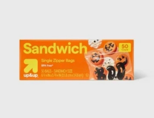 lot 40921 image: Halloween Theme Up & Up Sandwich Bags - 50 Count
