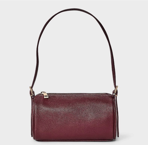 lot 40928 image: Mini Boxy Barrel Bag - Dark Red
