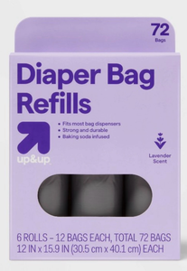 lot 40958 image: Up & Up Lavender Scented Diaper Bag Refills - 72 Count