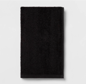 lot 40980 image: Black Cotton Terry Hand Towel