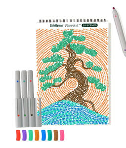 lot 40991 image: Lifelines FlowArt 20 Scenes Dot Art Kit, Sweater Weather Theme