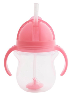 lot 41281 image: Munchkin Click Lock Pink Straw Trainer Cup 7oz