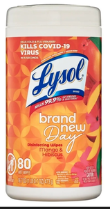 lot 41290 image: Lysol Brand New Day Mango & Hibiscus Disinfecting Wipes - 80 Count