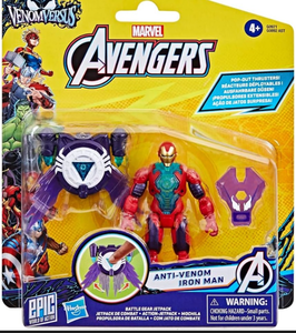 lot 41296 image: Marvel Avengers Anti-Venom Iron Man Action Figure with Battle Gear