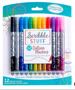 lot 41315 image: Scribble Stuff 12ct Outliner Markers