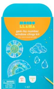 lot 41333 image: Mondo Llama Gem-by-Number Window Clings Kit