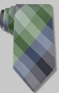 lot 41346 image: Green Plaid Silk Tie