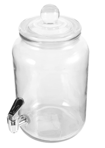 lot 41348 image: Glass Beverage Dispenser with Spout