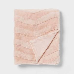 lot 41267 image: Pillowfort Pink Plush Throw Blanket