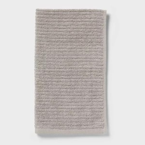 lot 41342 image: Threshold Quick Dry Ribbed Hand Towel - Gray