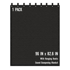 lot 5540 image: AMUFON Large Sound Dampening Blanket,96 x 80 Sound Absorbing Studio Blanket,Noise Cancelling Studio Acoustic Blanket CurtainLight BlockerMoving Blanket - Retail $46
