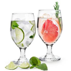 lot 5542 image: Bekith 12 Pack Goblet Party Glasses, 13-Ounce Classic Beverage Glass Juice Glasses, Clear - Retail $37