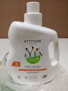 lot 5570 image: Attitude Natural Care Citrus Zest Laundry Detergent 60.8oz - Retail $12