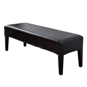 lot 29250 image: Tookie PU Leather Soft Stretch Dining Bench Cover, Waterproof Elastic Removable Seat Cushion Slipcover for Kitchen Dining Bench Seat Protector (Black) - Retail $16
