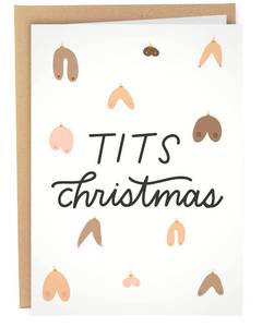 lot 39411 image: Sleazy Greetings Funny Christmas Card For Men Women Him Her  Tits Christmas Boob Ornaments Xmas Dirty Card For Boyfriend Girlfriend Wife Husband  Adult Holiday Card For Friend Or Family - Retail $7