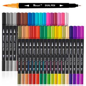 lot 39430 image: Dual Markers Brush Pens Stocking Stuffers, 36 Art Markers Christmas Gifts for Teens, Double Tip Colored Pen for Adult Coloring Books Art Suppliers - Retail $9