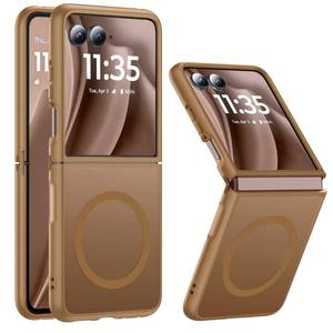 lot 39438 image: FNDMIL NO.1 Magnetic for Motorola Razr Plus 20252024 Case Compatible with  Soft Silicone Bumper for Moto Razr 20252024 Case,Coffee - Retail $18