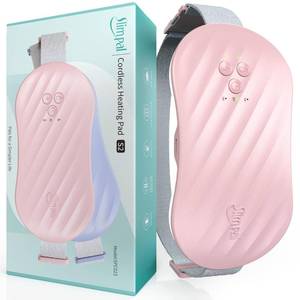 lot 39443 image: Slimpal AI Portable Heating Pad for Period Cramps, Smart AI Heat Chip, Electric Cordless Heating Belt for Back, Belly, Waist, Stomach, Menstrual Wearable Heating Pad Gifts for Girl Women Her Pink S2 - Retail $31