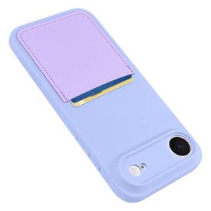 lot 39449 image: Karrint Design for iPhone Air Case with Card Holder for Women Men Soft Liquid Silicone Cover Microfiber Lining Full Camera Protection Shockproof Slim for iPhone Air Case Wallet Purple - Retail $16