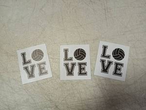 lot 39460 image: Volleyball LOVE Decal Stickers - Retail $8