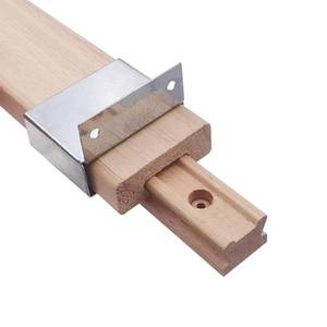 lot 39467 image: Btibpse Wooden Drawer Slides 16 Inches Classic Wood Center Guide Track with Slide Glides (1 pcs) - Retail $12