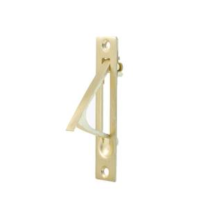 lot 39477 image: naubea 1 Pack Pocket Door Edge Pull, Brushed Gold, 4, Flush Mount Pocket Door Pull Handles, Pocket Door Hardware Satin Brass - Retail $12