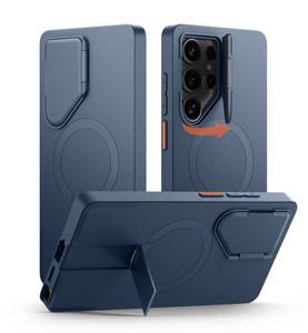 lot 39479 image: SURITCH for Samsung Galaxy S25 Ultra Phone Case, Magnetic Protective Cover with Camera Cover & Adjustable Metal Kickstand for Galaxy S25 Ultra (2025)-Dark Blue - Retail $30