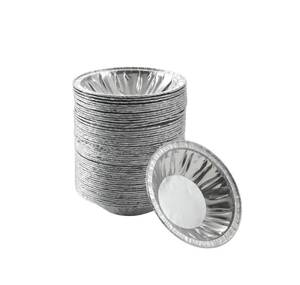 lot 39494 image: Waytiffer 50 Pack - Pie Pans 4 inch,Mini Pie Tins HEAVY-DUTY Disposable Aluminum Foil Tartpie Pans for Baking Easily Stack & Store, Freeze & Reheat - Retail $9