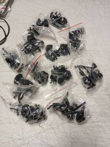 lot 48038 image: Roowest 84 Pcs Pegboard Hooks Plastic Straight Hook Fits 14 Pegboards Accessories Multiple Size Peg Board Hooks for Craft Storage Tool Room Kitchen Garage Organizer Tools Display (Black) - Retail $22