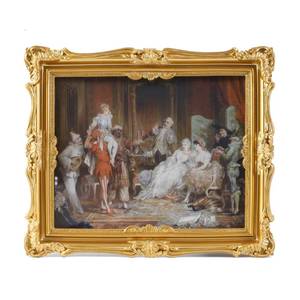 lot 48045 image: S GMOMENT Vintage Picture Frames 8x10 Ornate Antique Gold Picture Frames Vintage Wall Decor Victorian Home Decor with Glass Cover for Wall Mount and Tabletop Display - Retail $31