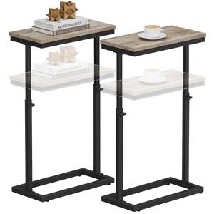 lot 48053 image: TUTOTAK End Table, Side Table, Tall Couch Table, Sofa Table, Living Room, Bed Room, Greige TB01BG0832 - Retail $40