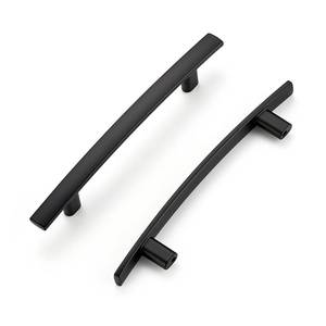 lot 48056 image: Ravinte 20 Pack Cabinet Handles Matte Black Cabinet Pulls Kitchen Cabinet Handles,Curved Drawer Pulls in 6-14 Inch Length with 4 Inch Hole Center Arch Kitchen Cabinet Hardware - Retail $42