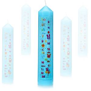 lot 48071 image: Jutom Birthday Countdown Candles Baby Shower Birthday Pillar Candle First 1-21 Pillar Blue Annual for Boys Baby Shower Favor 10 Inches Tall - Retail $15