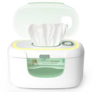lot 48102 image: Momcozy New Baby Wipe Warmer, 100pcs Larger Capacity Wipe Dispenser, 10-Min Fast Heating with 4 Temperature Modes, Innovative Spring Design, Silicone & Top Seals,Quick Even Heating, 3-Level Nightlight - Retail $50
