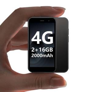 lot 54870 image: Mini Smartphone 4G Mini Phone for Kids 2000mAh Battery Worlds Smallest 3.0 Touch Screen Mobile Phone Cell Phone with Dual SIM Quad Core Face ID GPS for Girls & Boys 2GB16GB Black - Retail $55