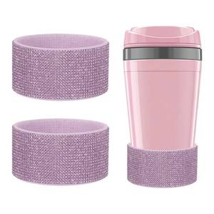 lot 54871 image: YELARXI Glitter Silicone Boot, Diamond Protective Boots Shining Anti Slip Cup Protector with 2.75 Bottom - Fitting for (Stanley Tumbler Water Bottle)  20-30oz  Purple - Retail $15