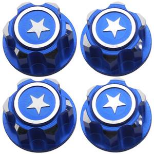 lot 54890 image: 4Pack ShareGoo RC 17mm Hex Wheel Nut, Aluminium Dustproof Anti-Skid Mount Cap Compatible with Traxxas X-Maxx Summit E-Revo 18 RC Buggy Truck Car - Retail $10