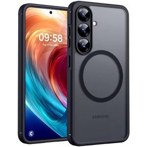 lot 54893 image: TOCOL for Samsung Galaxy S25 Case, Upgraded Full Camera Protection, Compatible with Magsafe, Drop Protection Slim Magnetic Matte Back Cover for Galaxy S25 6.2-Inch (Black) - Retail $10
