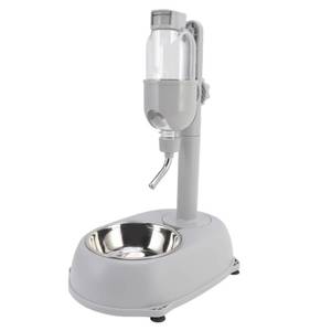 lot 55616 image: Chazcool Pet Water Dispenser, Pet Standing Water Dispenser Bowl, 2 in 1 500ml Multifunctional Detachable Height with Stand for Dogs Cats - Retail $32