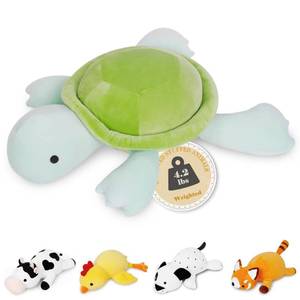 lot 55625 image: Turtle Weighted Plush, 22 4.2 lbs Character Weighted Stuffed Animals Series, Cute Tortoise Plushie Dolls Throw Pillow Birthday Gifts for Children Kids - Retail $36