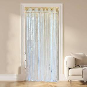 lot 55627 image: Lace Closet Curtain for Open Closet Boho Macrame Cotton Doorway Curtain Privacy Room Divider Curtain for Bedroom Kitchen Bathroom Wedding Backdrop Wall Hanging Bohemian Decor 40 W x 72 L Cream - Retail $42