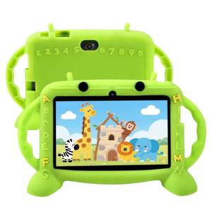 lot 55628 image: Kids Tablet, 7 inch Tablet with Case for Kids 2-10, Educational Learning Toddler Tablet Android 11, 3GB RAM32GB ROM Storage, WiFi Bluetooth with Google Play YouTube, Baby Girl boy Present Green - Retail $46