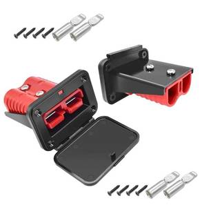 lot 55646 image: GZSH Anderson Plug 2PCS 175A Quick Connect Wire Connectors with Mount and Cap 4-10 AWG Battery Quick Disconnect 12V-36V Battery Quick Connect Waterproof SB175 for Car RV Trunk Boat Winch - Retail $30