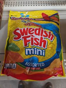 lot 763 image: Swedish Fish Mini Assorted Family Size Candy. BB August 2025